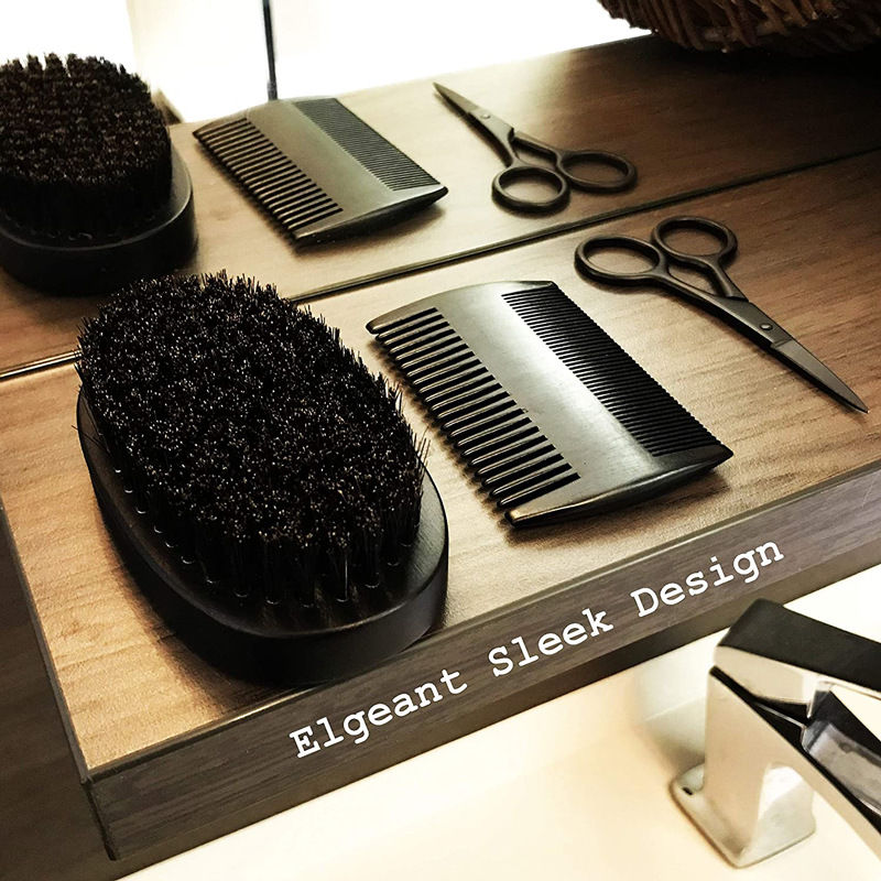 Thumbnail: Men’s personalized beard grooming set with wooden tools and shears