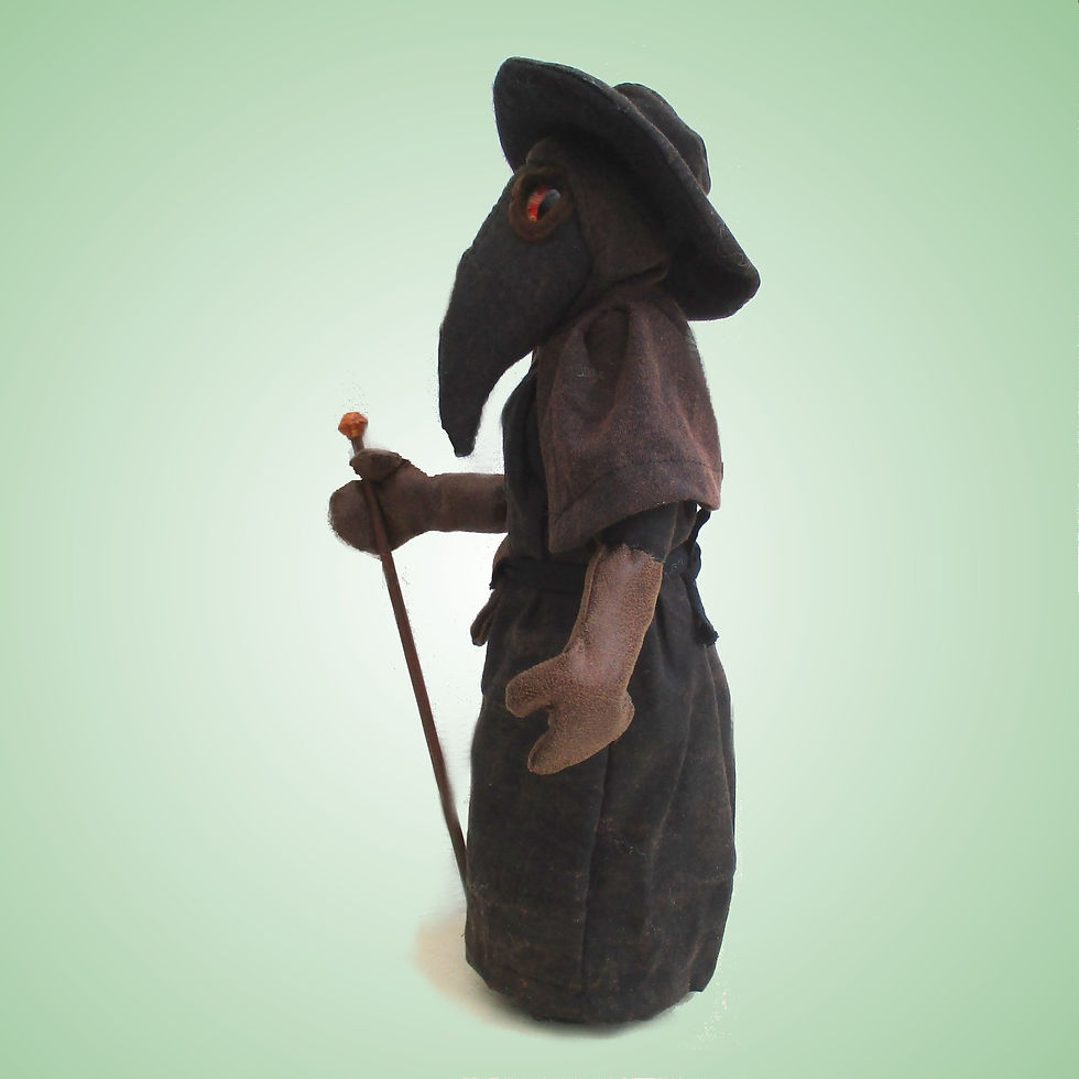 Thumbnail: Plague Doctor collectable art doll  ooak (006)