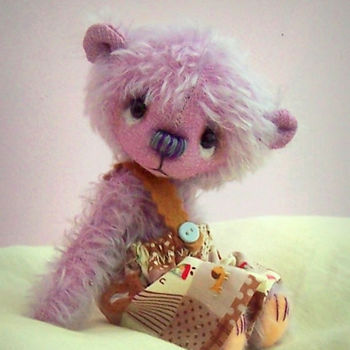 hand dyed mohair bear by pcbangles