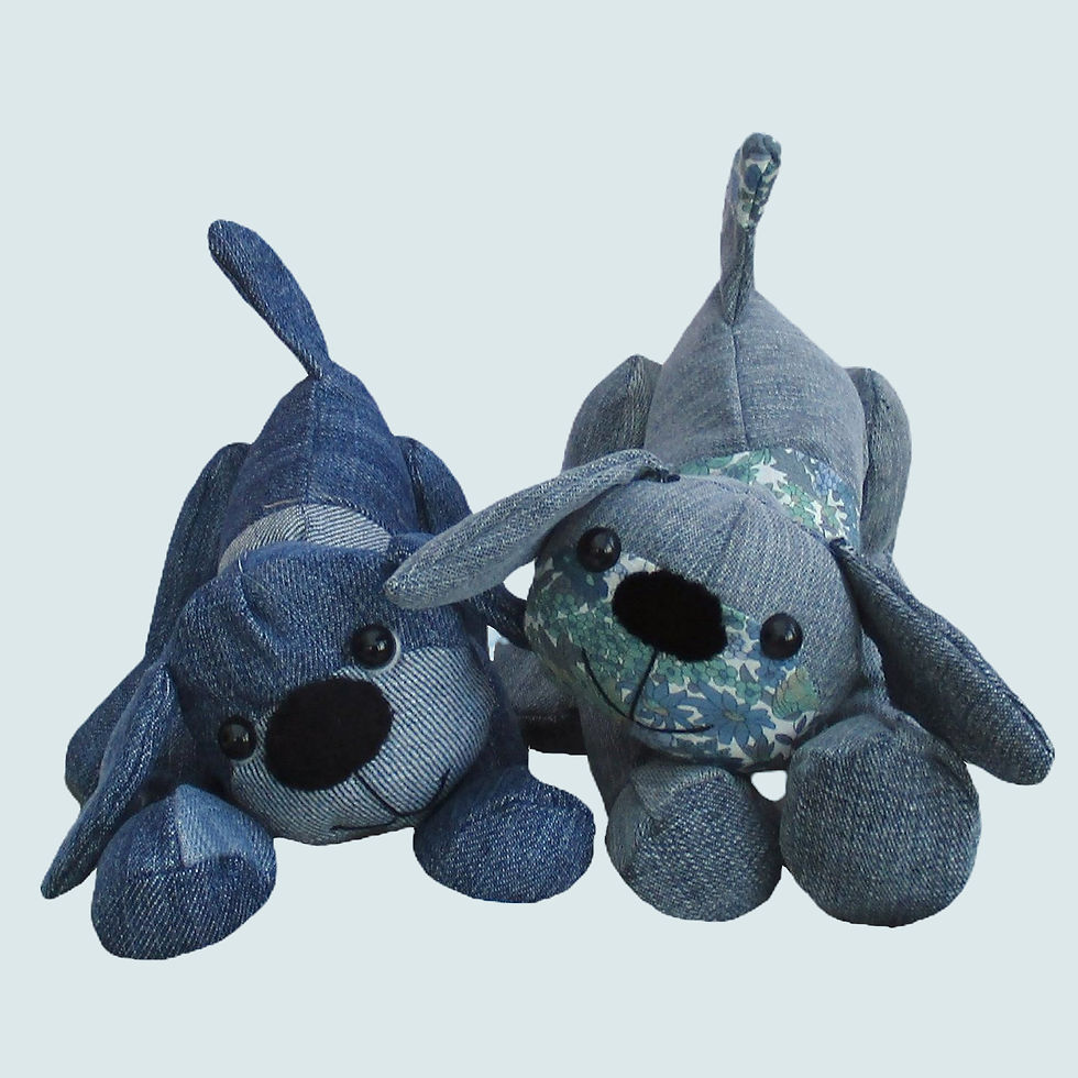 Thumbnail: denim dog sewing pattern