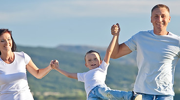 Happy Family in Nature