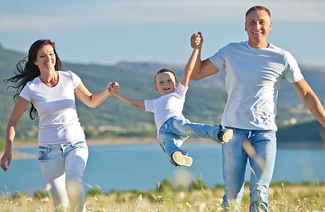 Happy Family in Nature