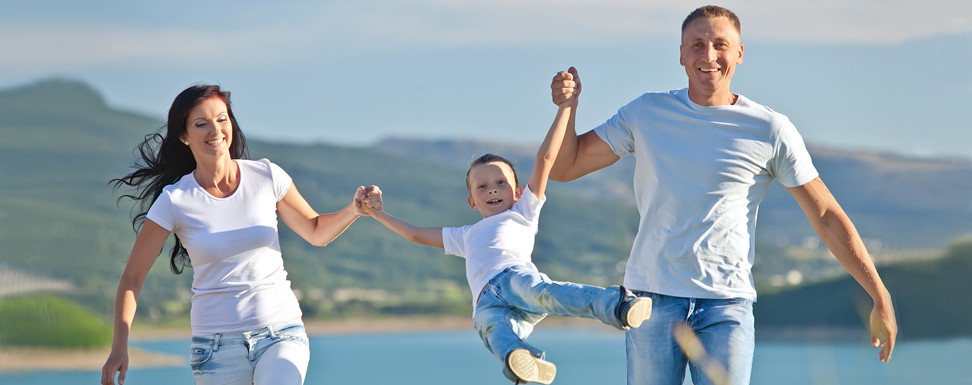 Happy Family in Nature