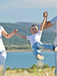 Happy Family in Nature