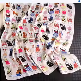 Foulard avec des chats de toutes les couleurs