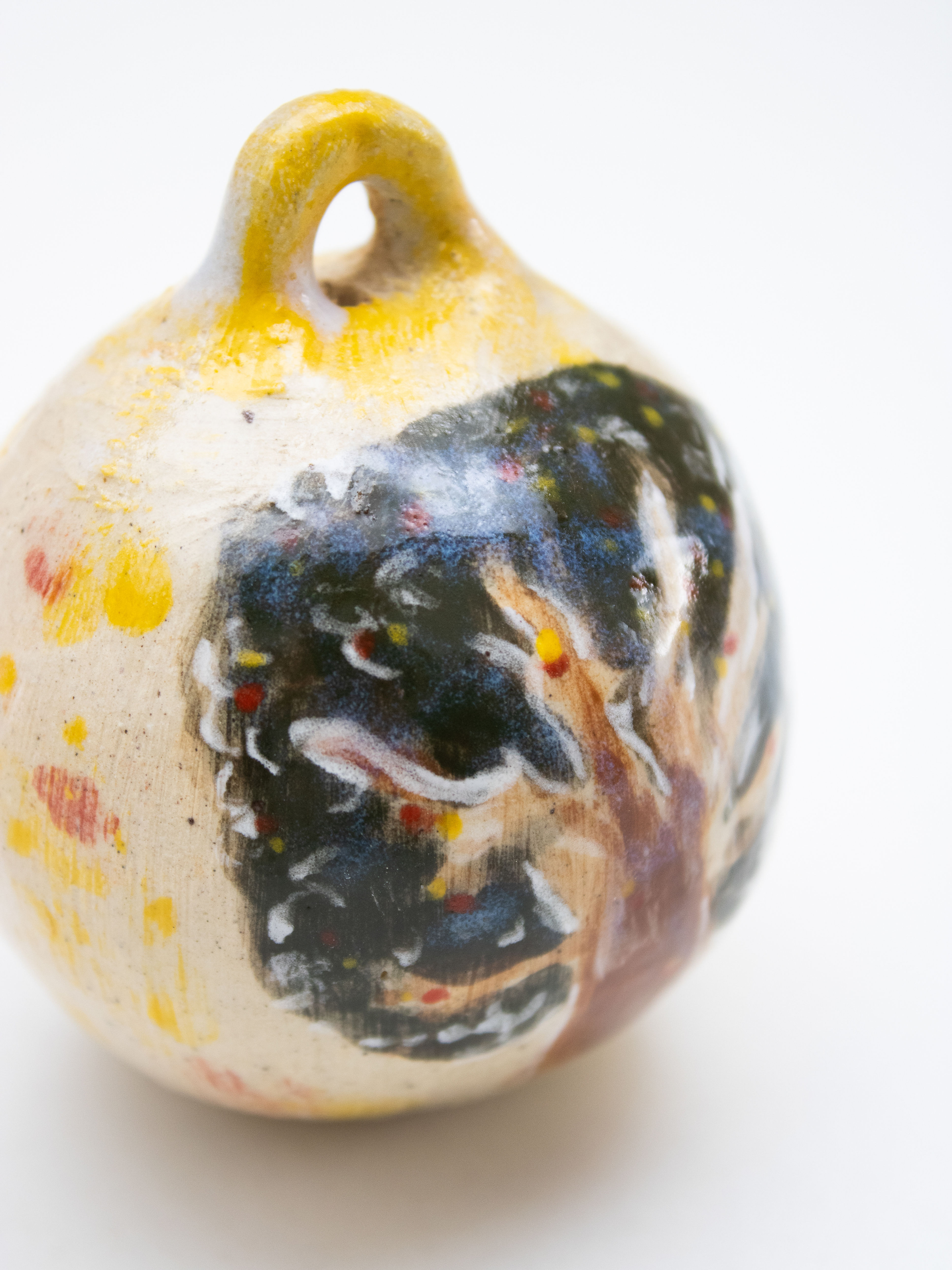 Adorno cerâmico - Árvore com luzes de vagalumes