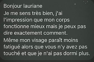 Avis cliente massage lymphatique