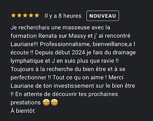 Avis cliente massage drainant