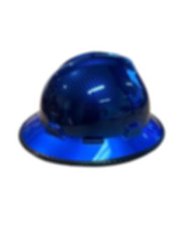 Custom Hard Hat Blue Kandy Carbon Fiber with bluebrim w/edgegardHydro Dipped Ful