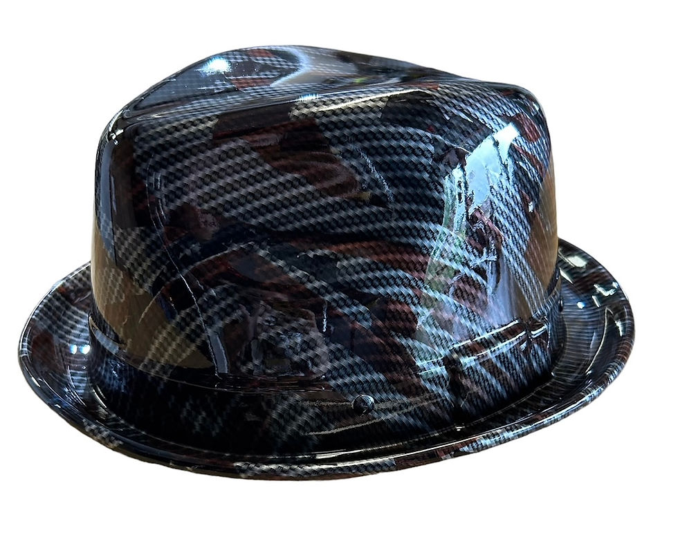 Thumbnail: Hydro Dipped Carbon Fiber American Flags Fedora  Mikes Pro Lid novelty helmet