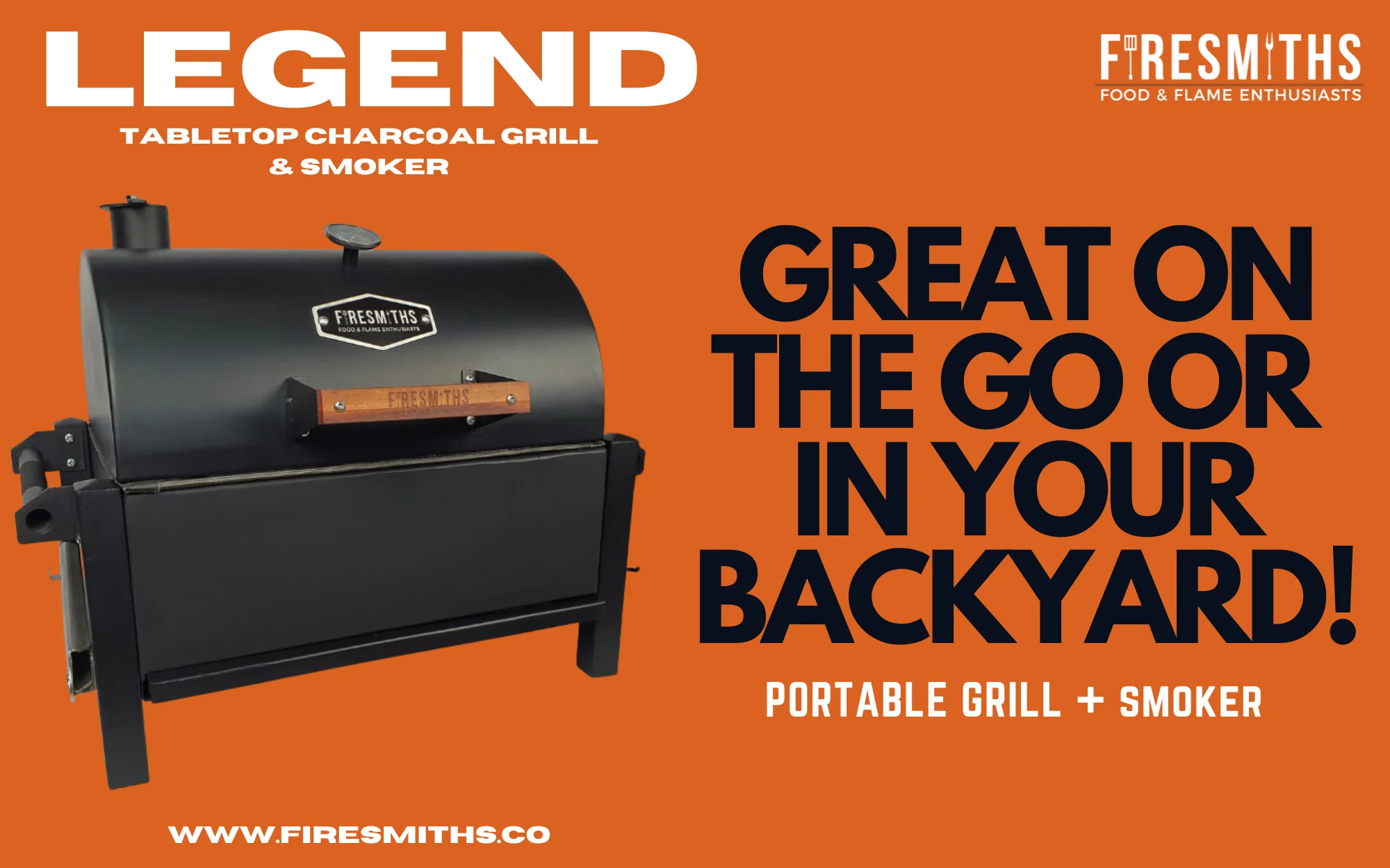 FIRESMITHS Legend Tabletop Smoker & Grill SA Premier Fires