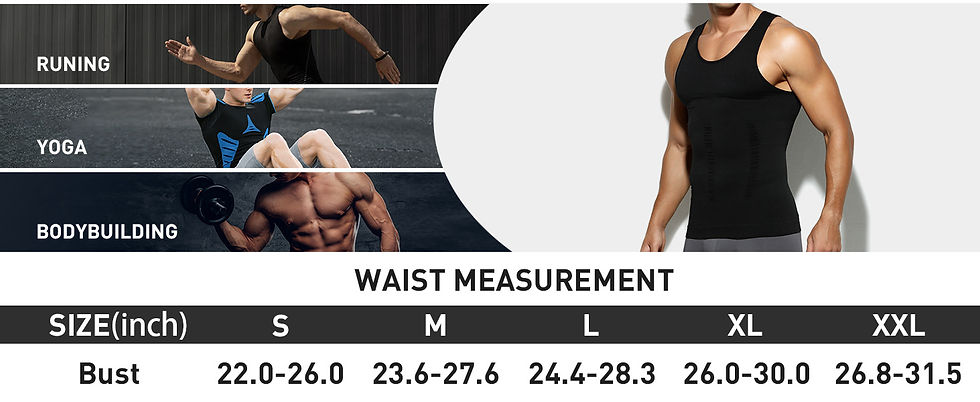 Thumbnail: Men Compression Body Shaper Vest Seamless Slimming Tank Top Waist Trainer Belly 