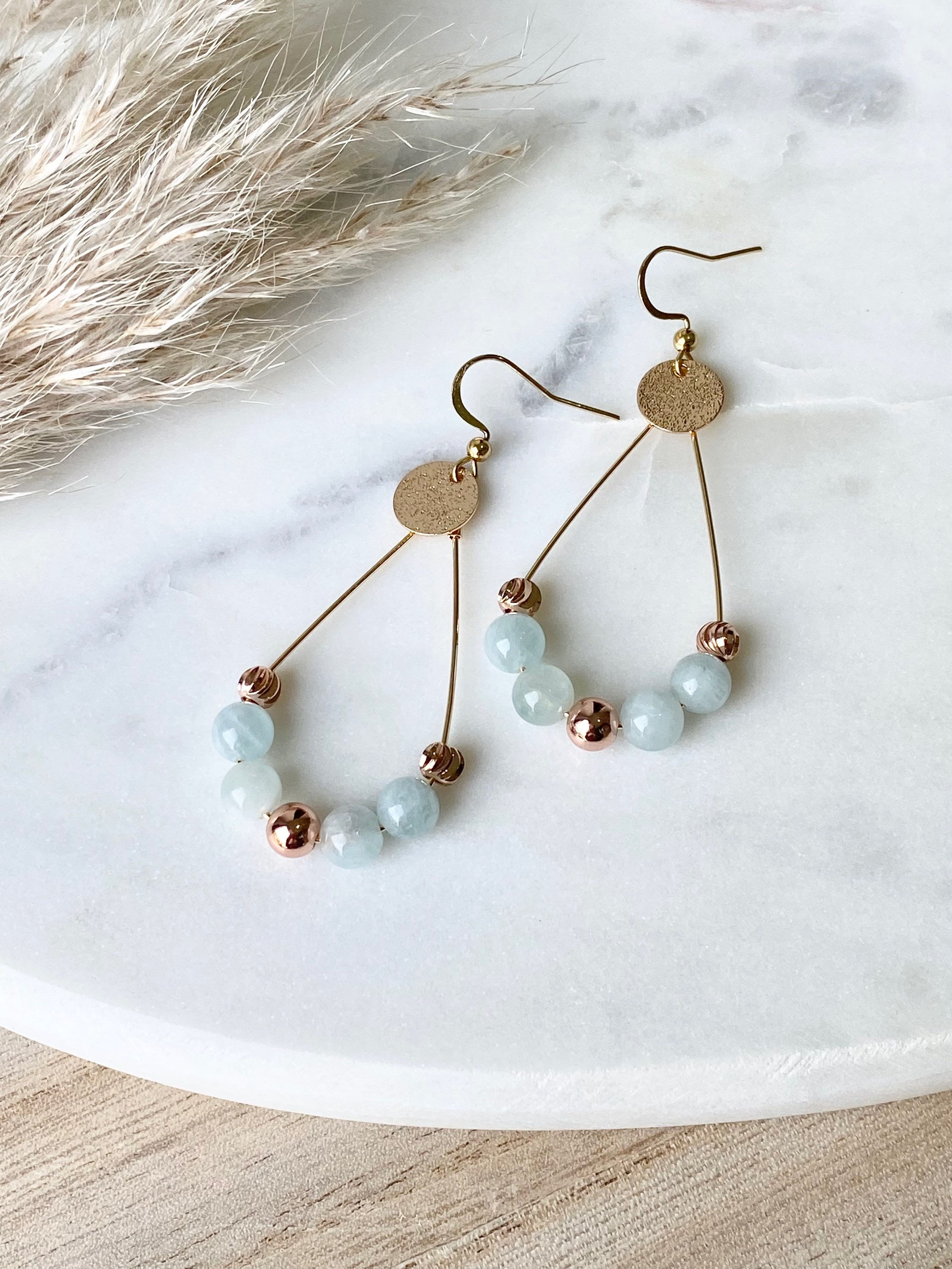 Boucles d’oreilles VINICI ⬖ Aigue-marine