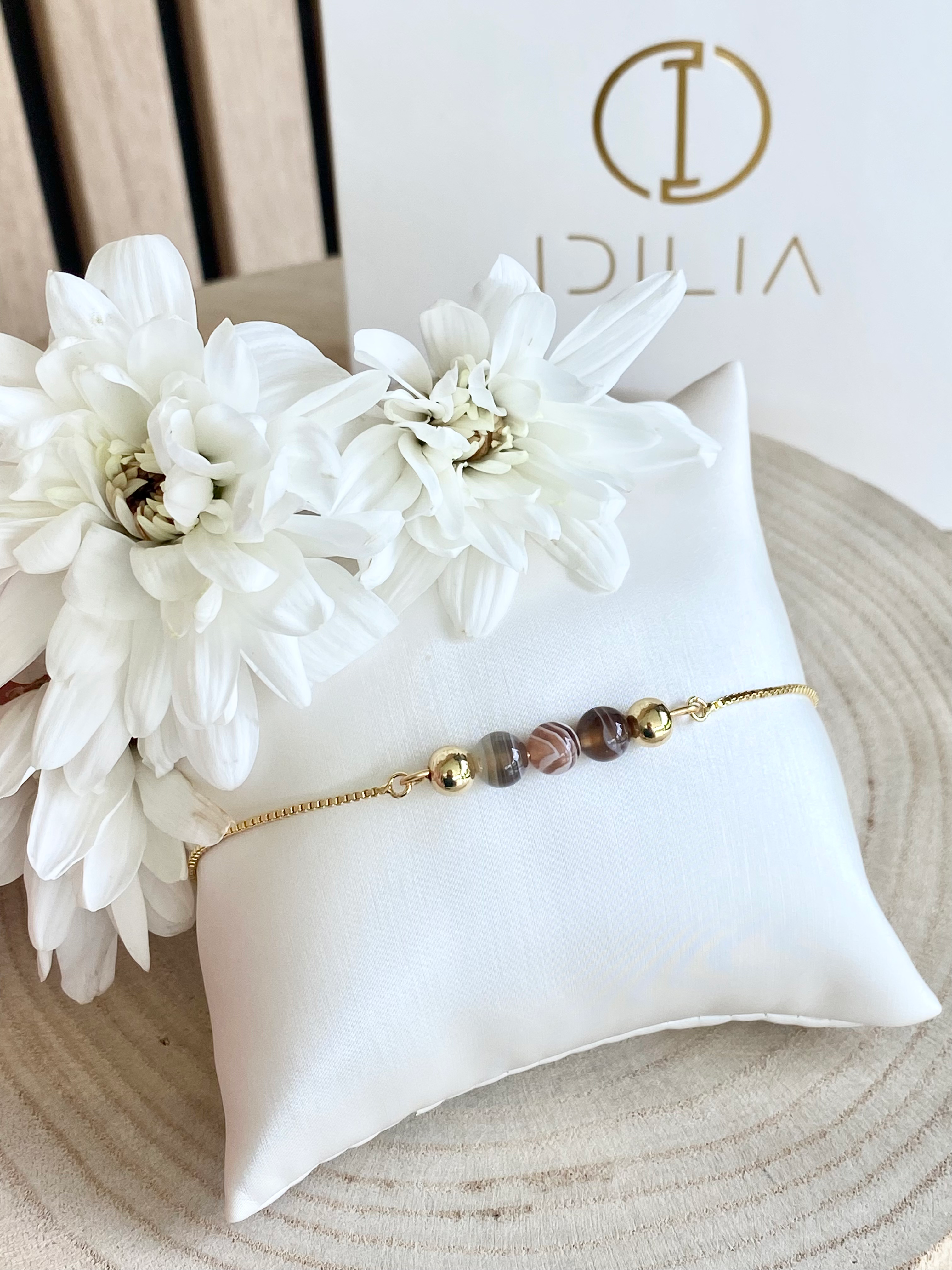Bracelet MARYAM ⬖ Agate du botswana