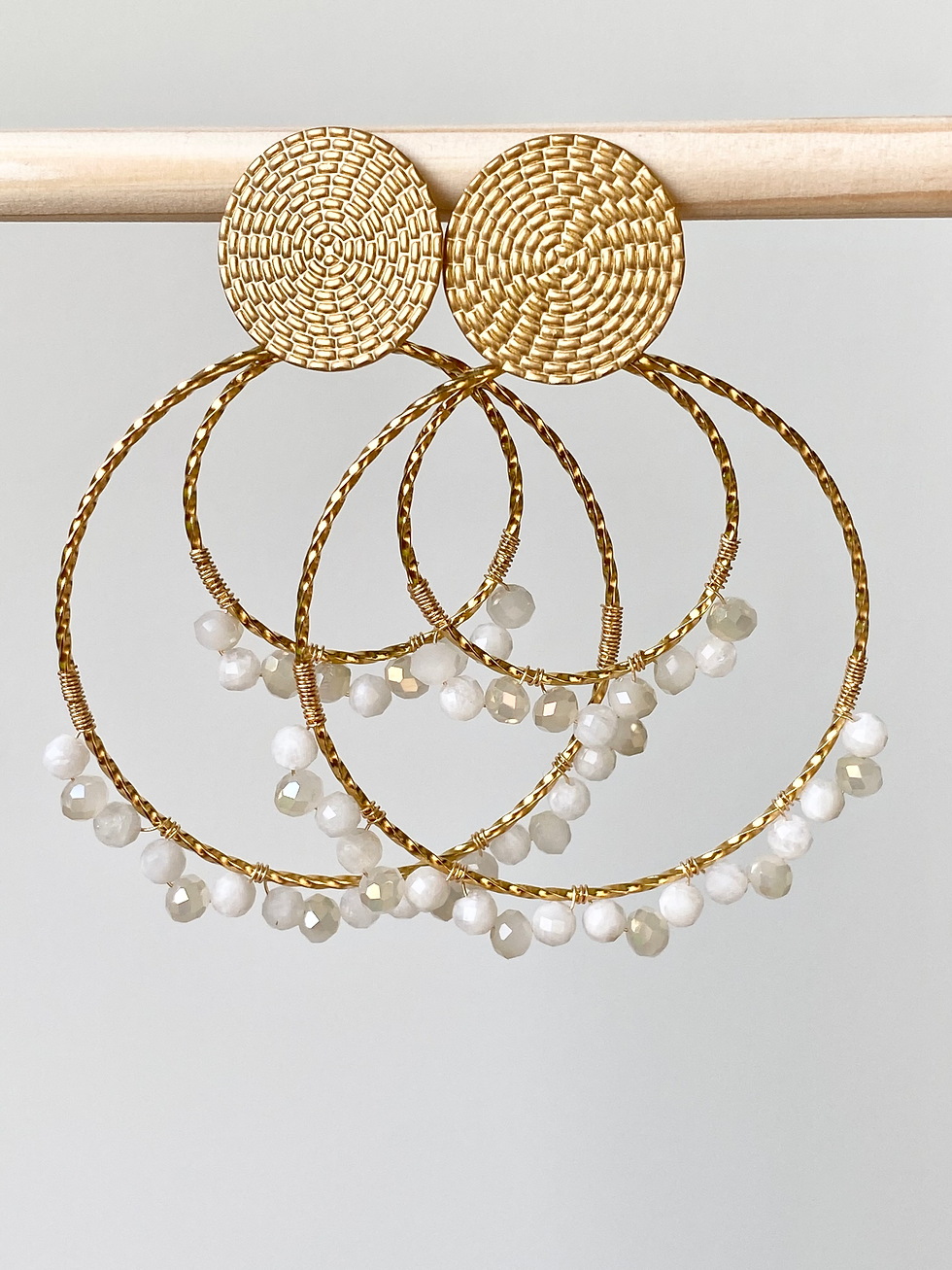 Miniature : Boucles d’oreilles AVA ⬖ Pierre de lune