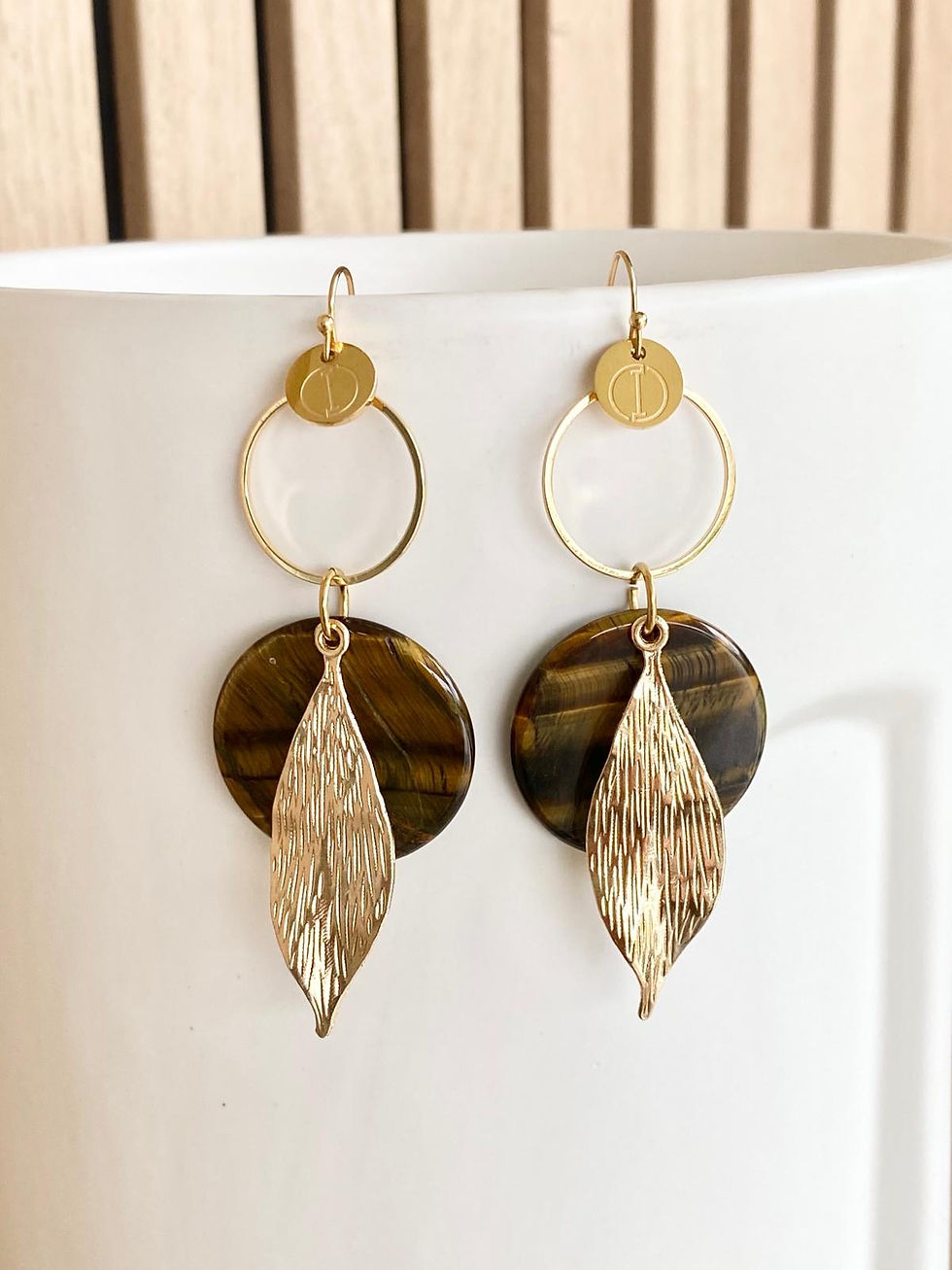 Miniature : Boucles d’oreilles GIULIA ⬖ Oeil de tigre