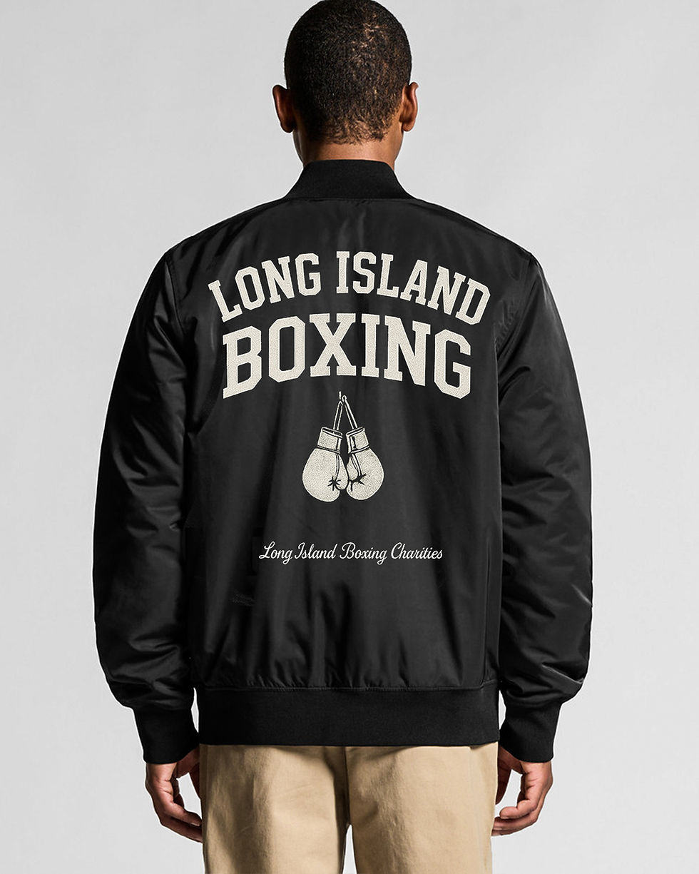 Thumbnail: Long Island Vintage Boxing Satin Bomber Jacket