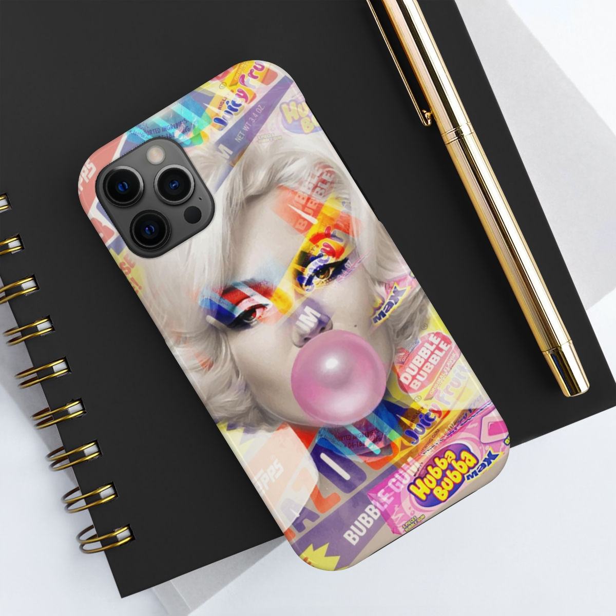 Marilyn Bubble Gum by Celia Naomi Designs iPhone Case 