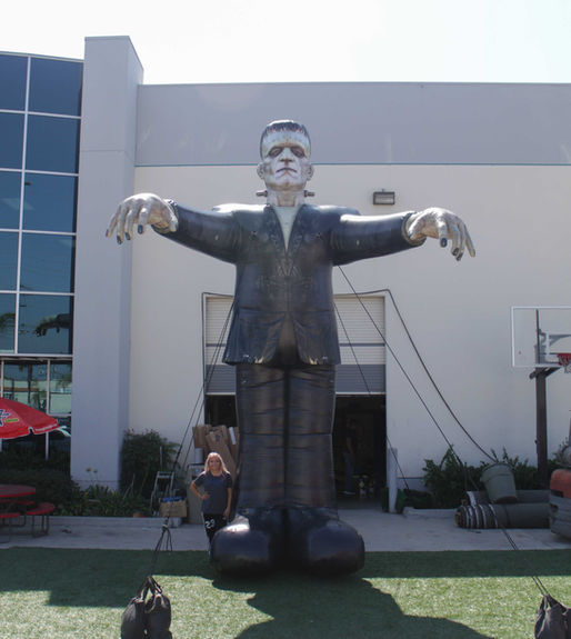 Giant inflatable Frankenstein statue for Halloween promotions