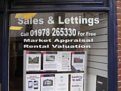 Prespaced letters on window