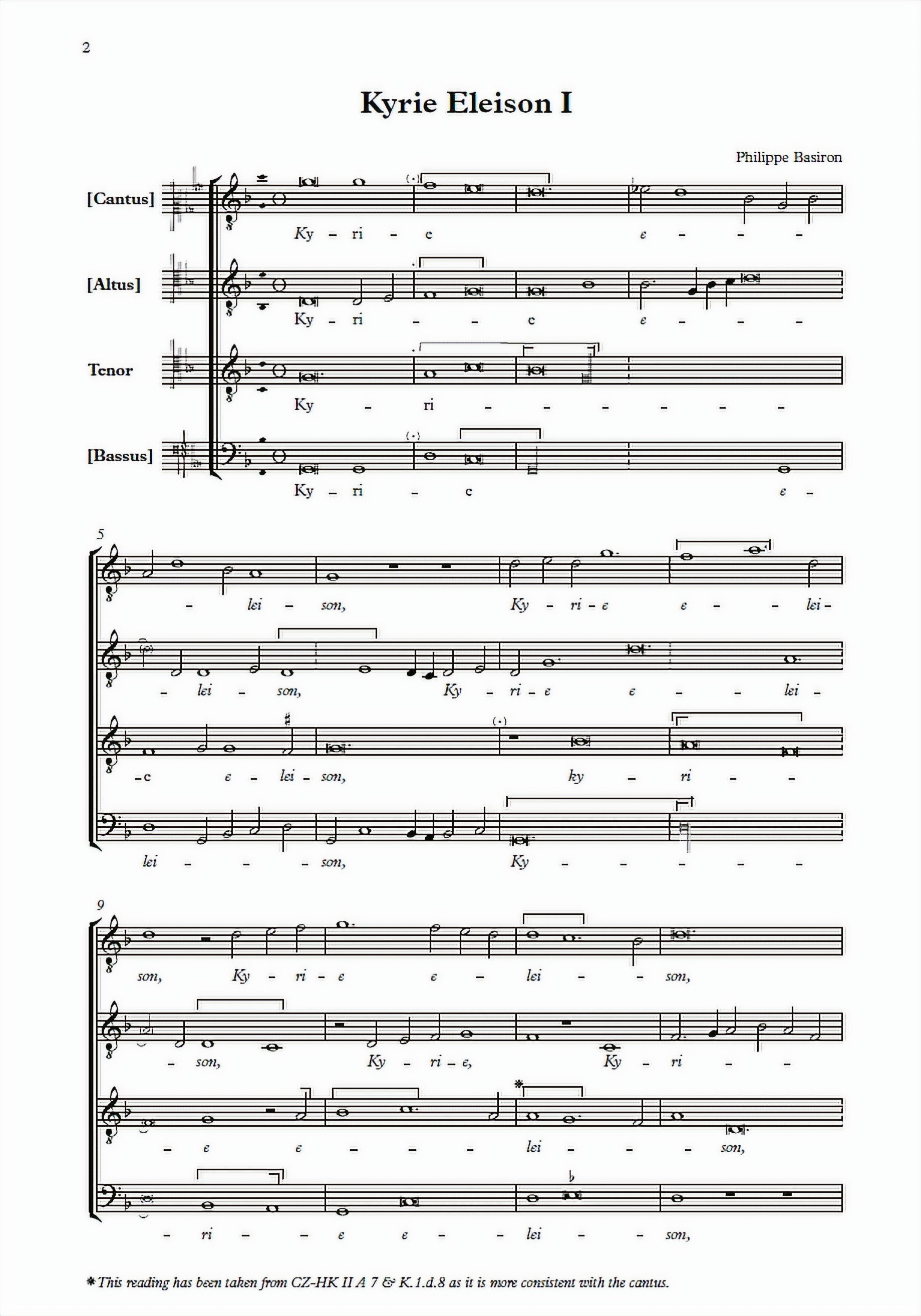 Critical Edition: Philippe Basiron – Missa de Franza (Complete)
