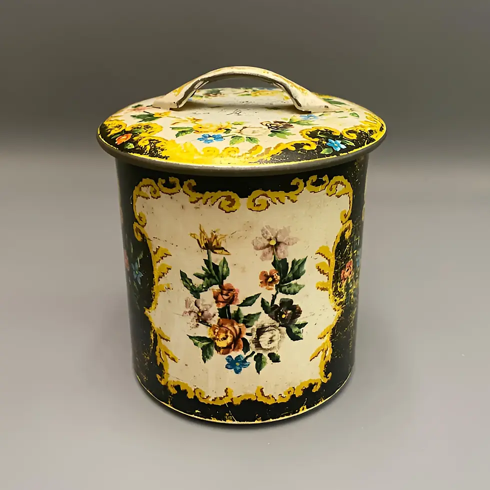 Devant Boîte à bonbons L. Voisin Lyon-Nice décor floral