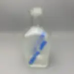 Carafe Cristal Anis vintage en verre givré, vue plongée