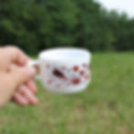 Tasse arcopal rouge série Cachemire vue de face