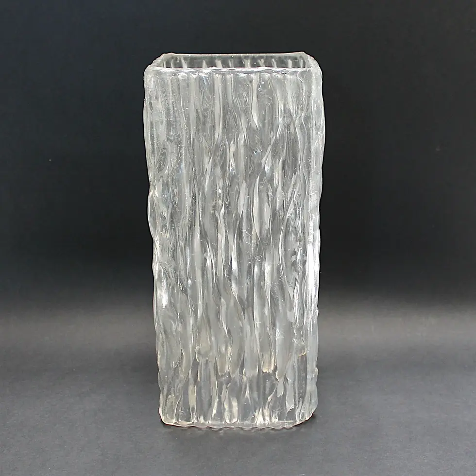 Abat-jour rectangulaire en plexiglass texturé vue de face