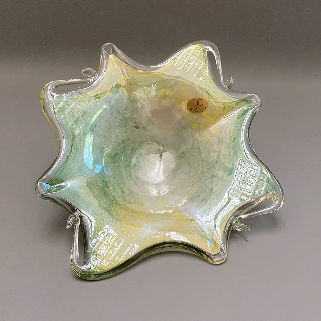 Grand vide-poche en verre de Murano, vue de face