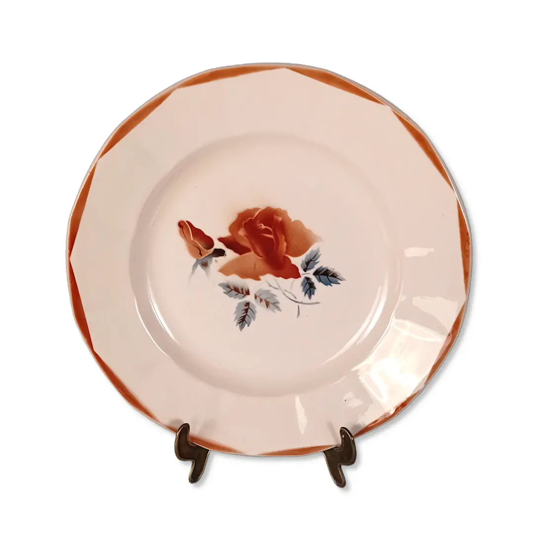 Plat rond Digoin Sarreguemines - Modèle 9181, vue de face