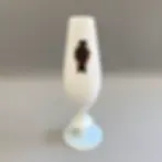 Vase opaline italienne blanche Fabriqué en Italie, face