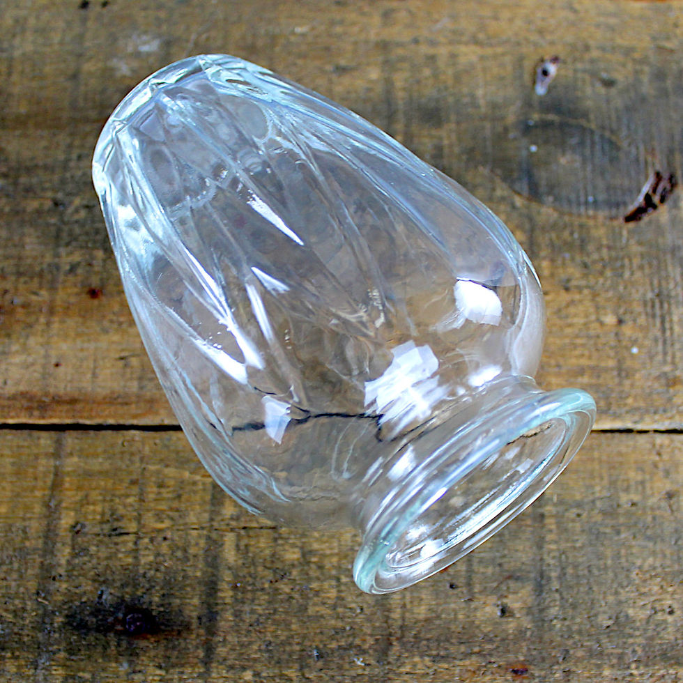 Vase ancien à bulbes vue de dessus