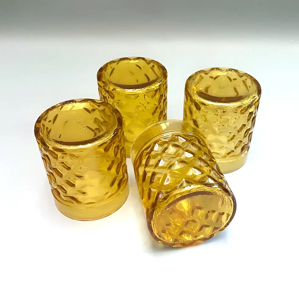 4 verres à whisky Pernod SA ambrés vue de dessous