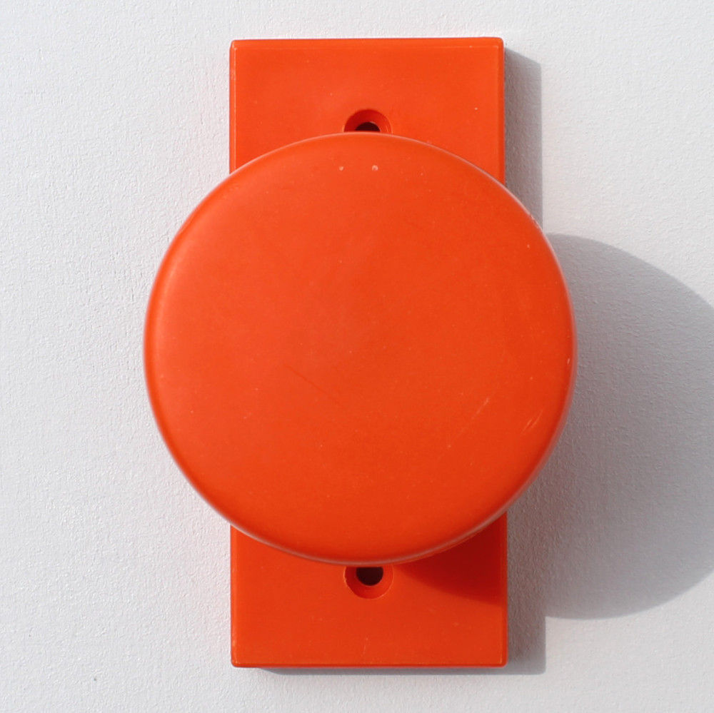 Patère orange vintage Gosfillex vue de face