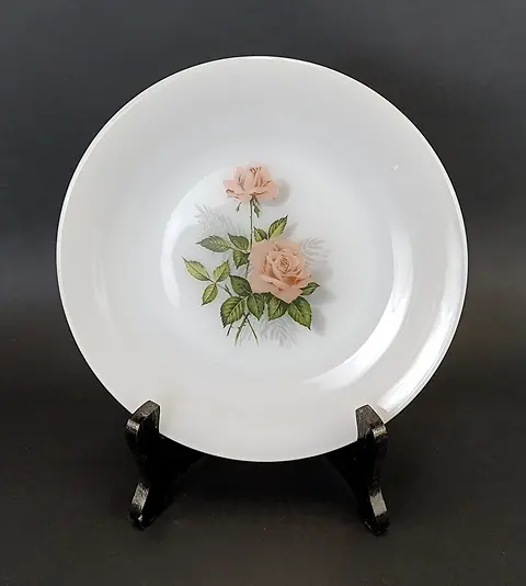 6 ASSIETTES dessert FLEURS roses de France ARCOPAL FRANCE 4374 6 ASSIETTES dessert FLEURS roses de France ARCOPAL FRANCE 4374