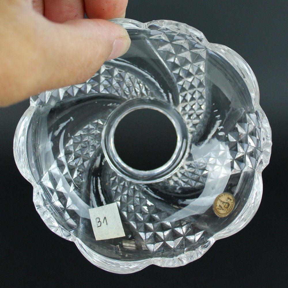 Coupelles bobèches en cristal de baccarat vue de face