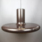 Grande suspension Lita Pendolita Space Age marron de dessus