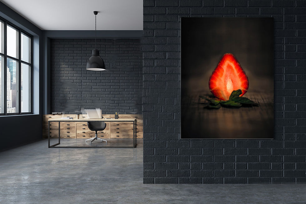 Thumbnail: Solo Strawberry Fine Art Food Photography Wall Art for Home Decor -Kitchen Decor