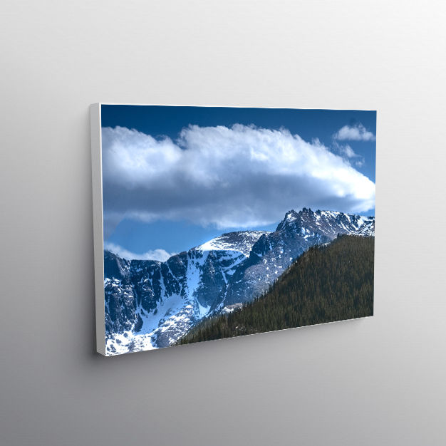Thumbnail: Snow Covered Mountain with a huge tree line in Echo Lake Park