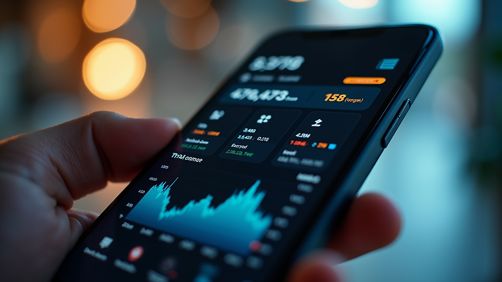 Close-up of a smartphone displaying a crypto market sentiment dashboard