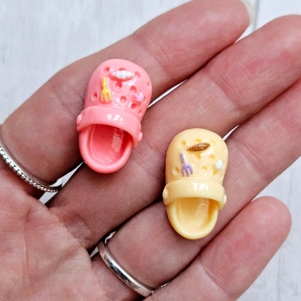 Thumbnail: Funky Shoes with Charms Resin Flatback Charms