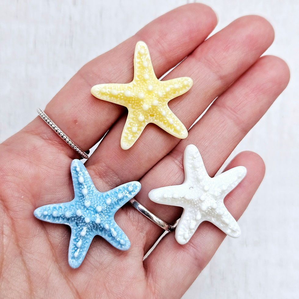 Thumbnail: Realistic Coloured Starfish Resin Flatback Charms