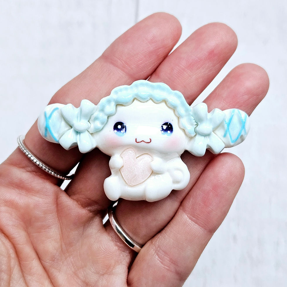 Thumbnail: Hello Kitty Character Cinnamoroll with Flowers Large Resin Flatback Charms