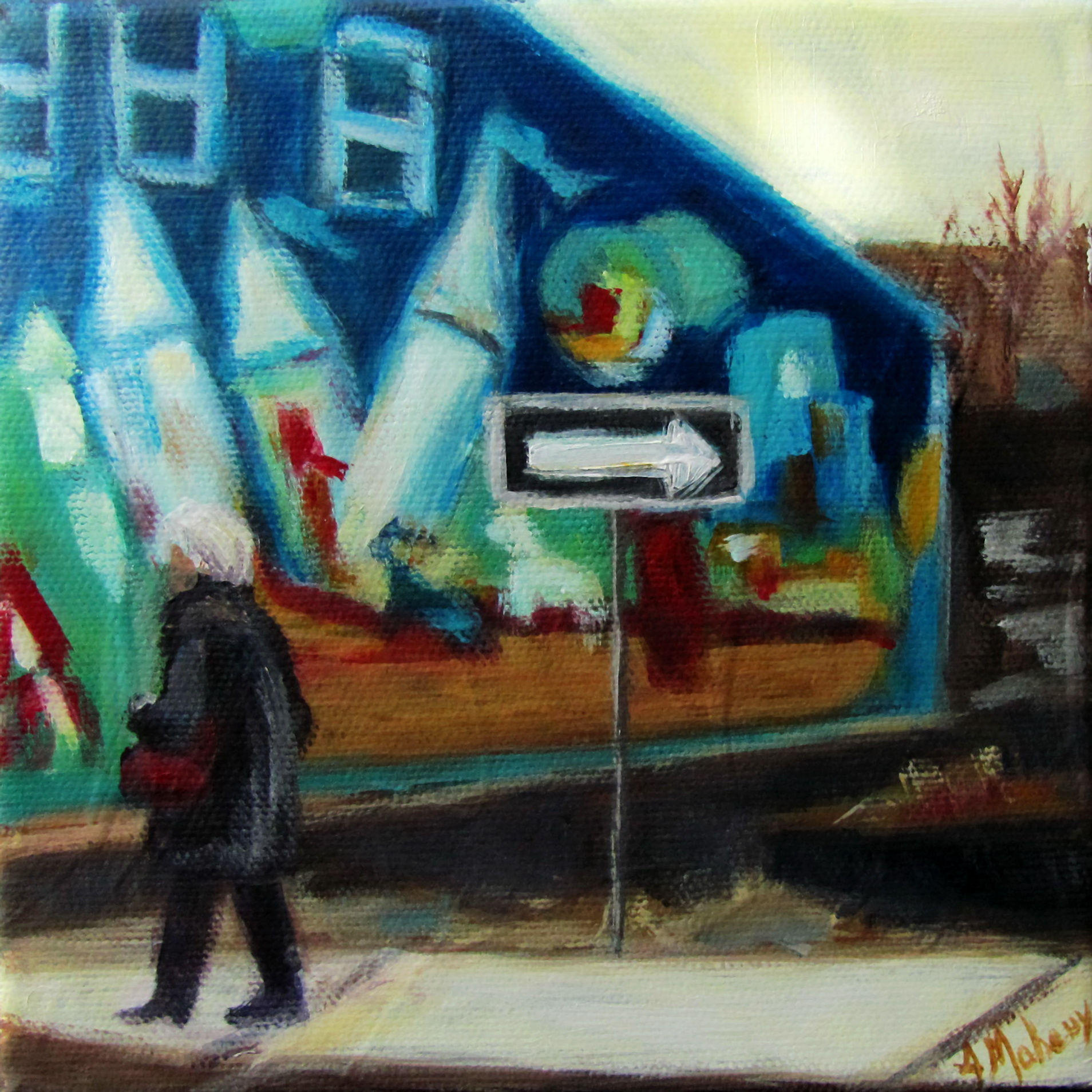 murale sur la1ere avenue de Saint-Georges par l'artiste peintre Johanne Maheux