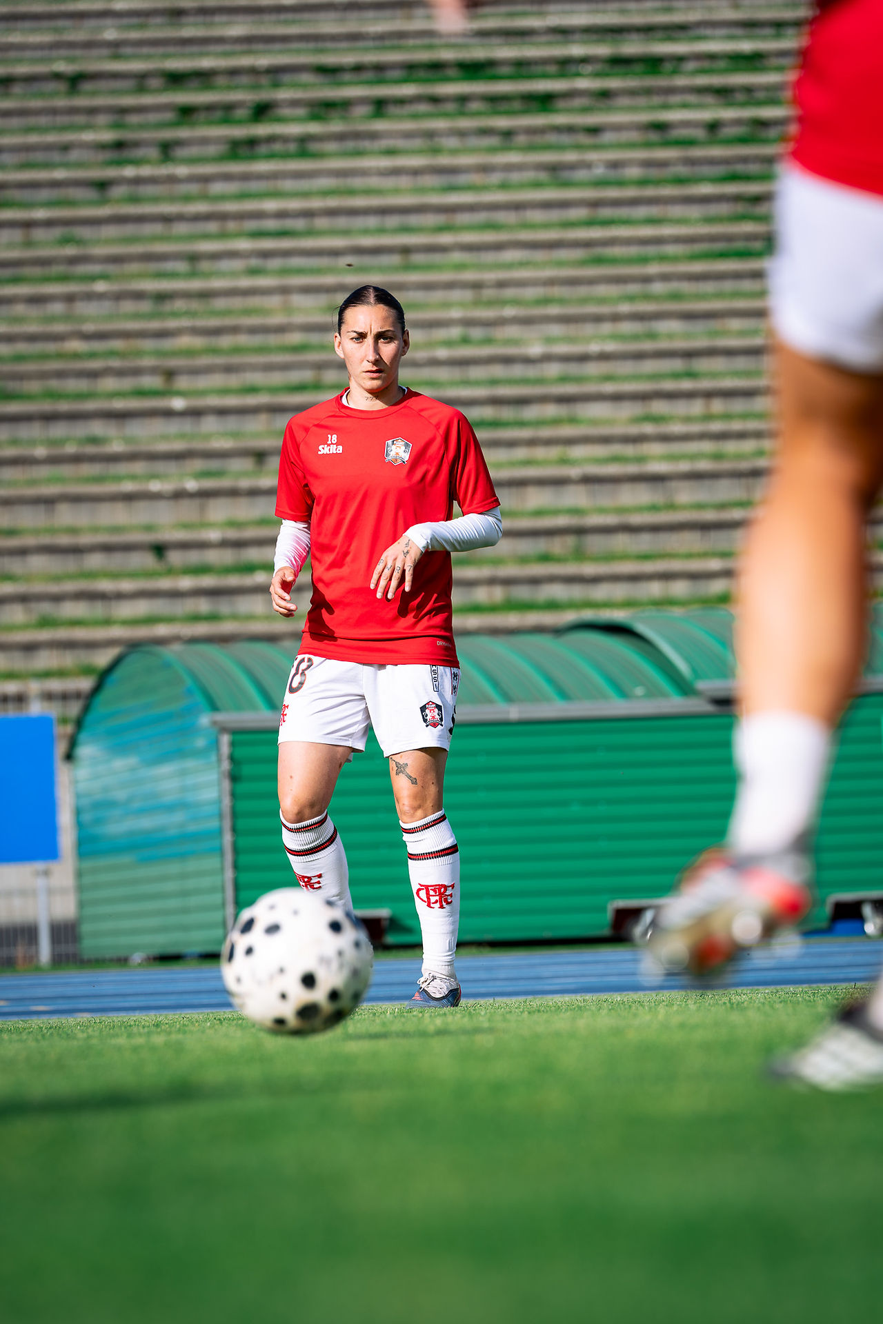 Cindy Caputo à l'entrainement pour FC Fleury 91
