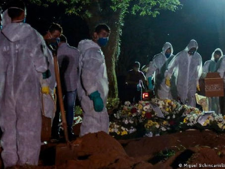 URGENTE: Brasil tem 3.321 mortes por covid-19 em 24h, 378.003 óbitos totais e 69.381 novos casos