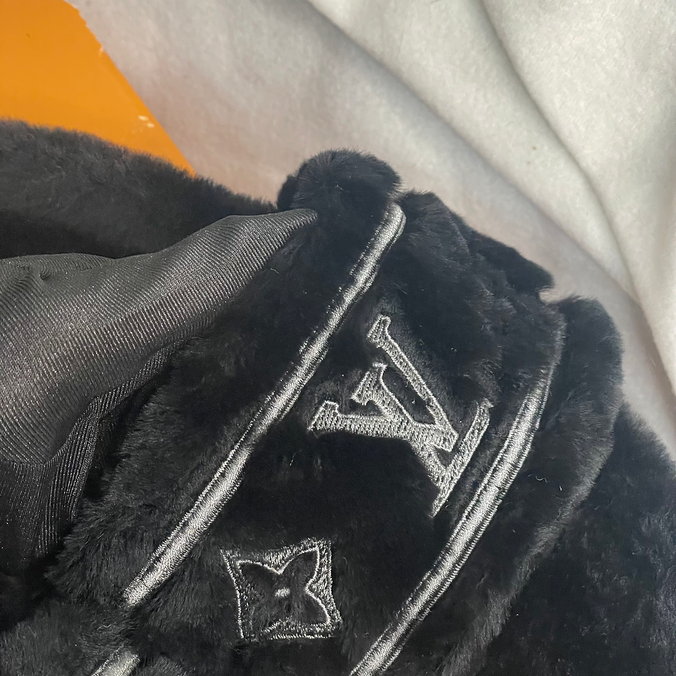 縮圖：LV 羊毛平底拖鞋