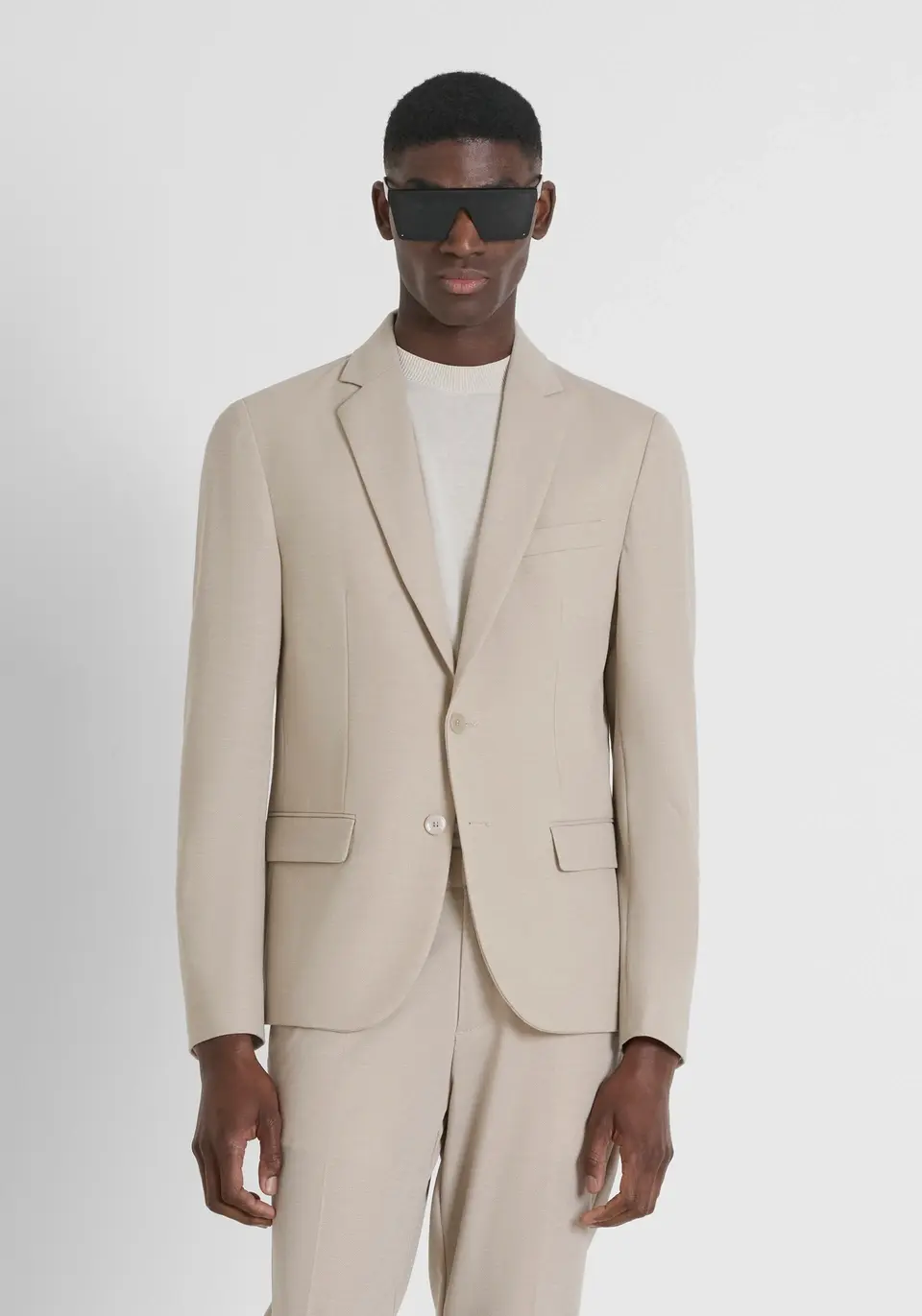 Miniature : JACKET SUPER SLIM FIT "ASHE" IN STRETCH PIQUET VISCOSE BLEND