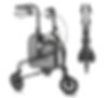 3 Wheelchair Walker Rollator